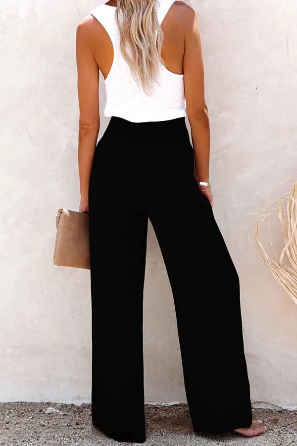 Women's High-Waist Relaxed Wide-Leg Pants-MODAUTLET