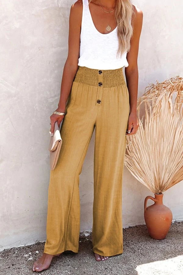 Women's High-Waist Relaxed Wide-Leg Pants-MODAUTLET
