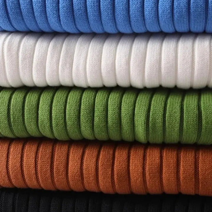 Ribbed Knit Turtleneck Sweater for Women