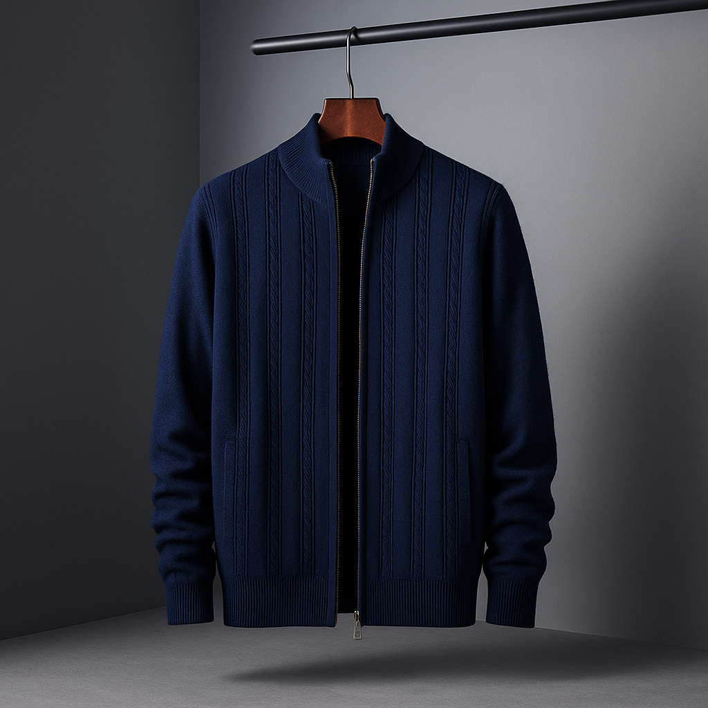 Ridgeport Wool Cardigan Navy Blue