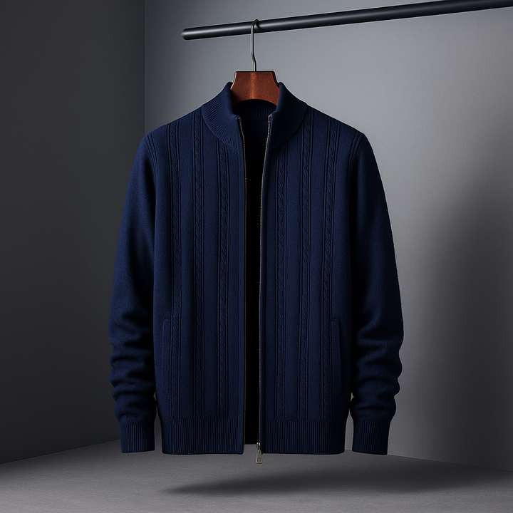 Ridgeport Wool Cardigan Navy Blue