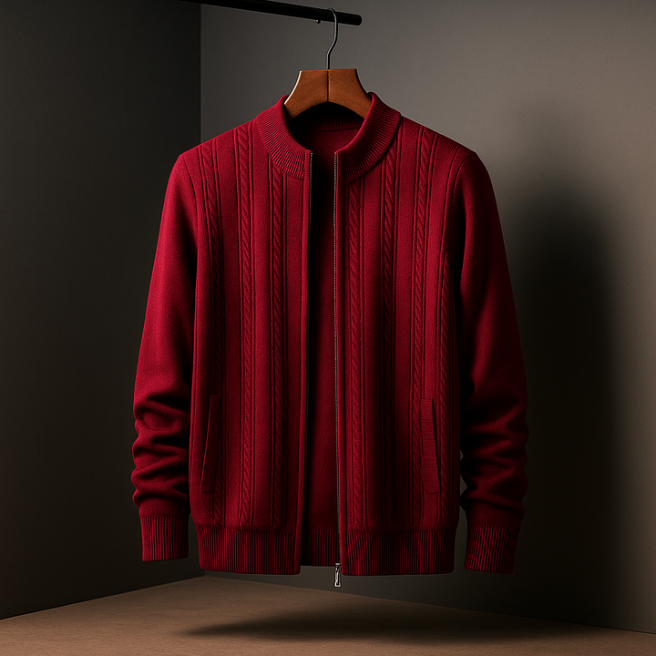 Ridgeport Wool Cardigan Burgundy