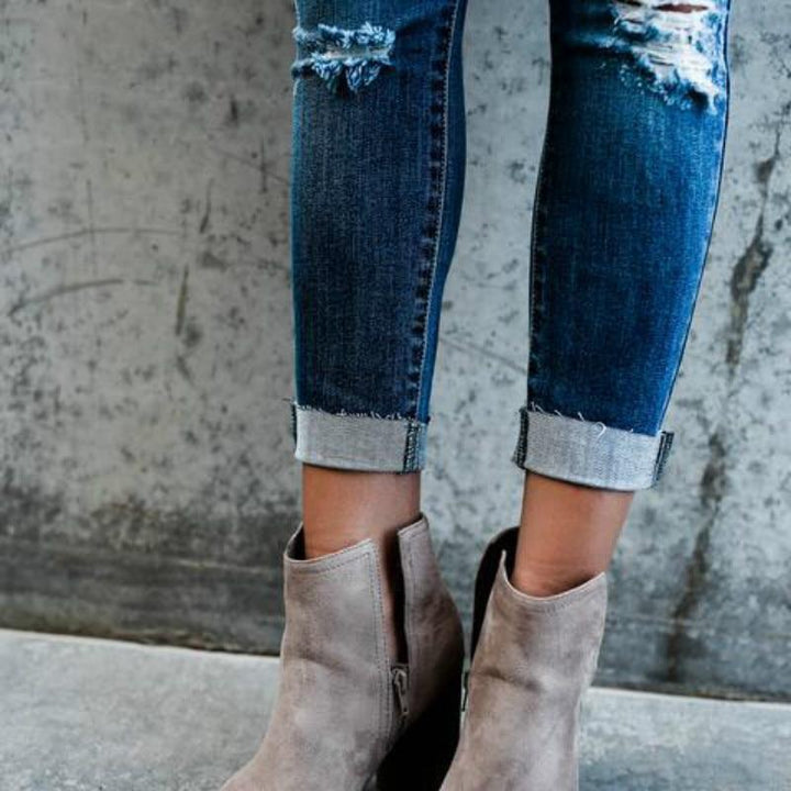 Skinny Ripped Jeans for Women-MODAUTLET
