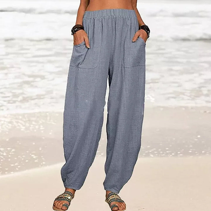 Women's Relaxed Beach Pants | Casual Summer Trousers-MODAUTLET
