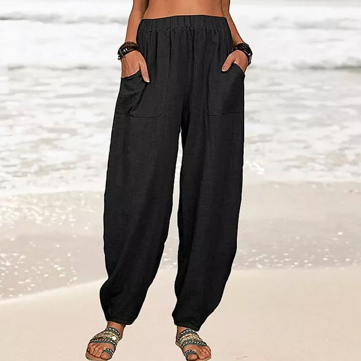 Women's Relaxed Beach Pants | Casual Summer Trousers-MODAUTLET