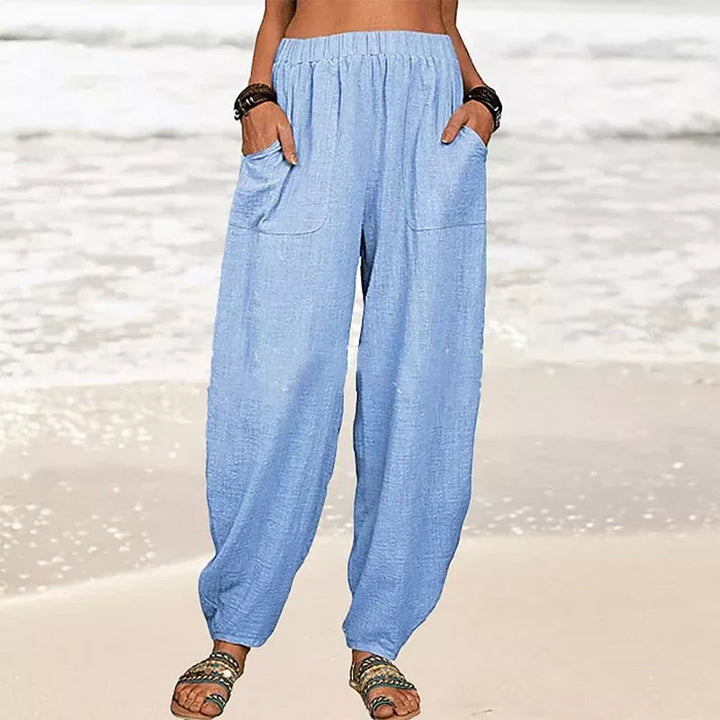 Women's Relaxed Beach Pants | Casual Summer Trousers-MODAUTLET
