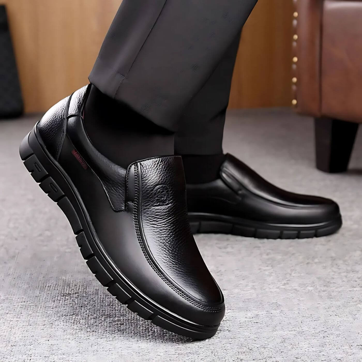 Men's Elegant Slip-On Shoes Black