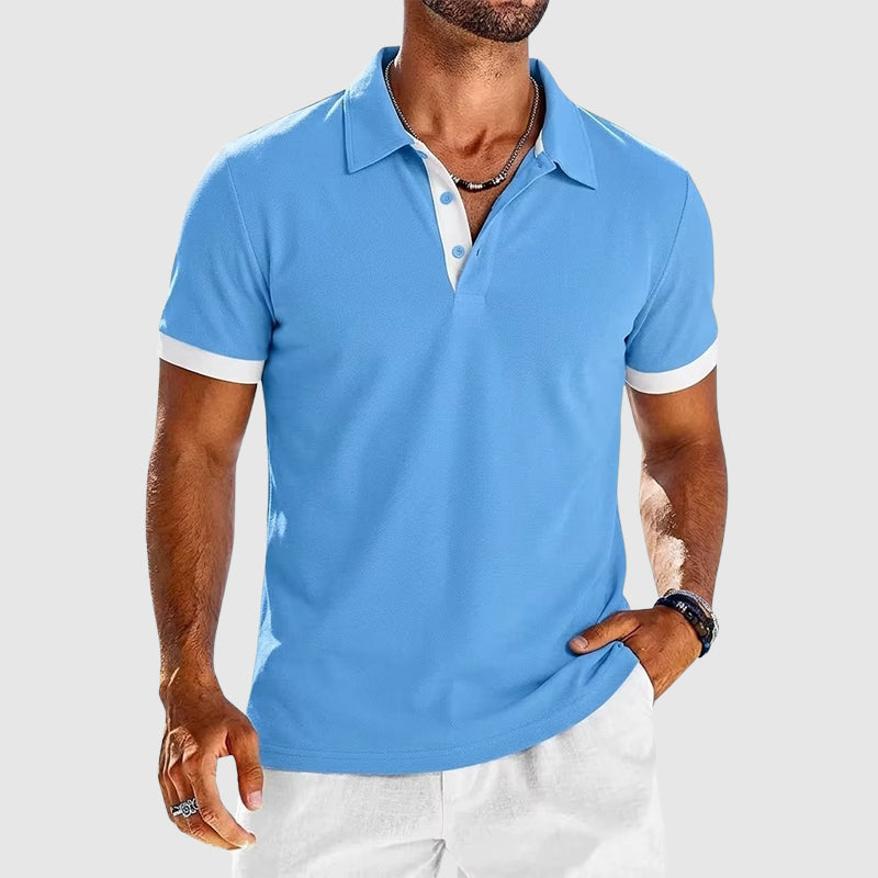 Roger | Men's Contrast Trim Polo Shirt