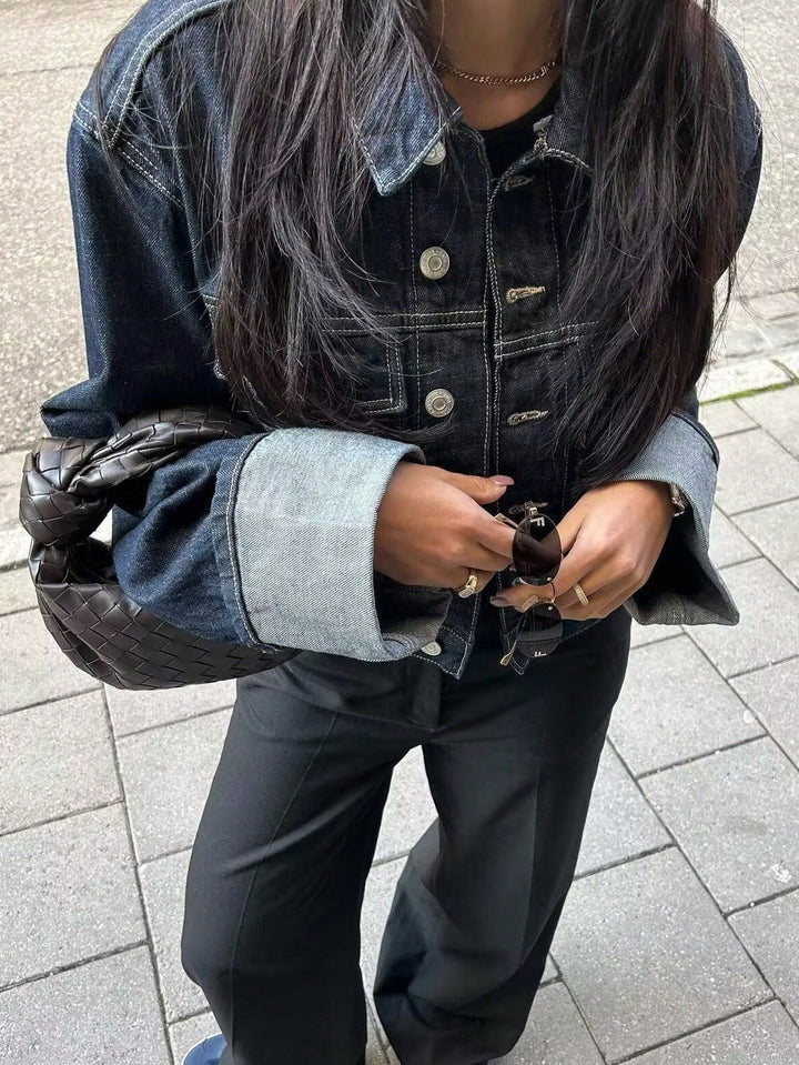 Rolled-Up Long Sleeve Jacket - Meadow Style