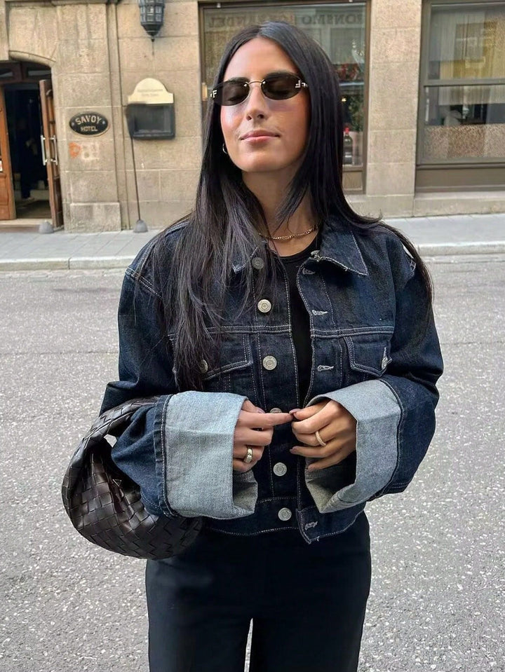 Rolled-Up Long Sleeve Jacket - Meadow Style