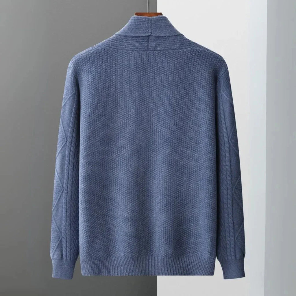 Merino Wool Shawl Collar Cardigan