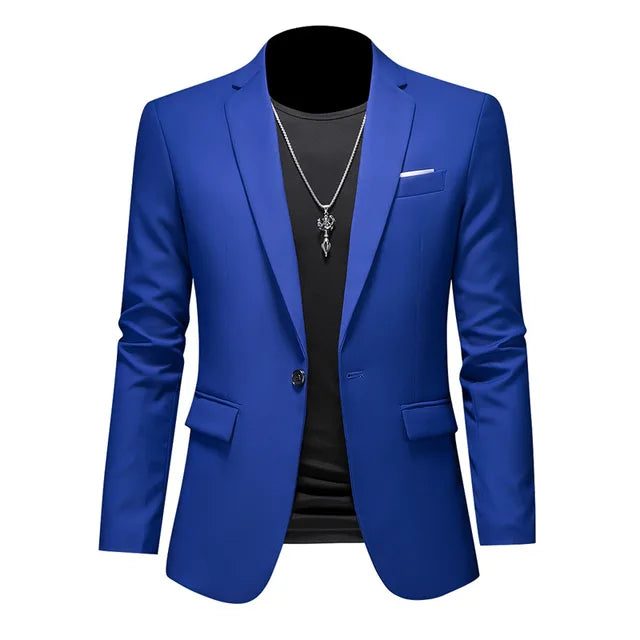 Mens Stylish Single Breasted Blazer Smart Casual For Men-MODAUTLET