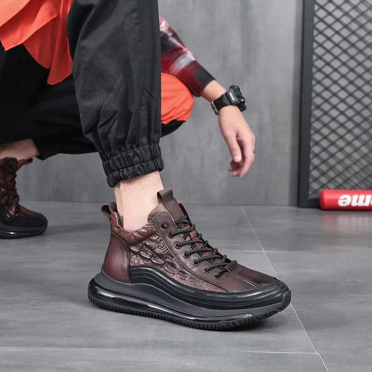 Men's Rugged Textured Street Sneakers