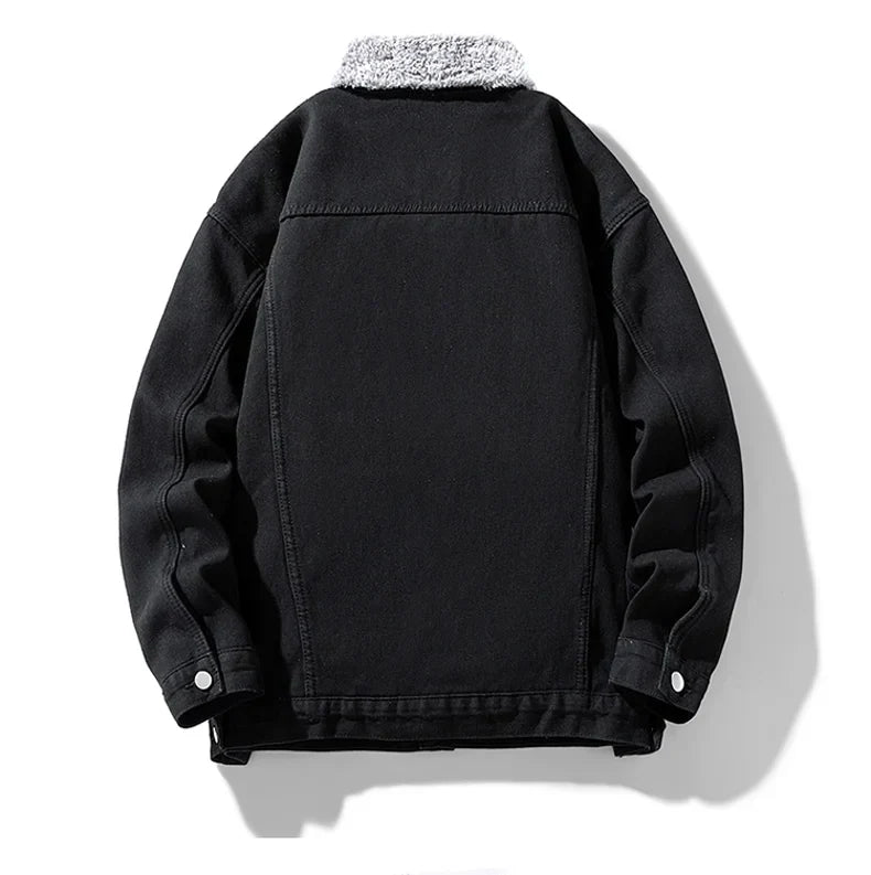 Men's Denim Fleece Jacket