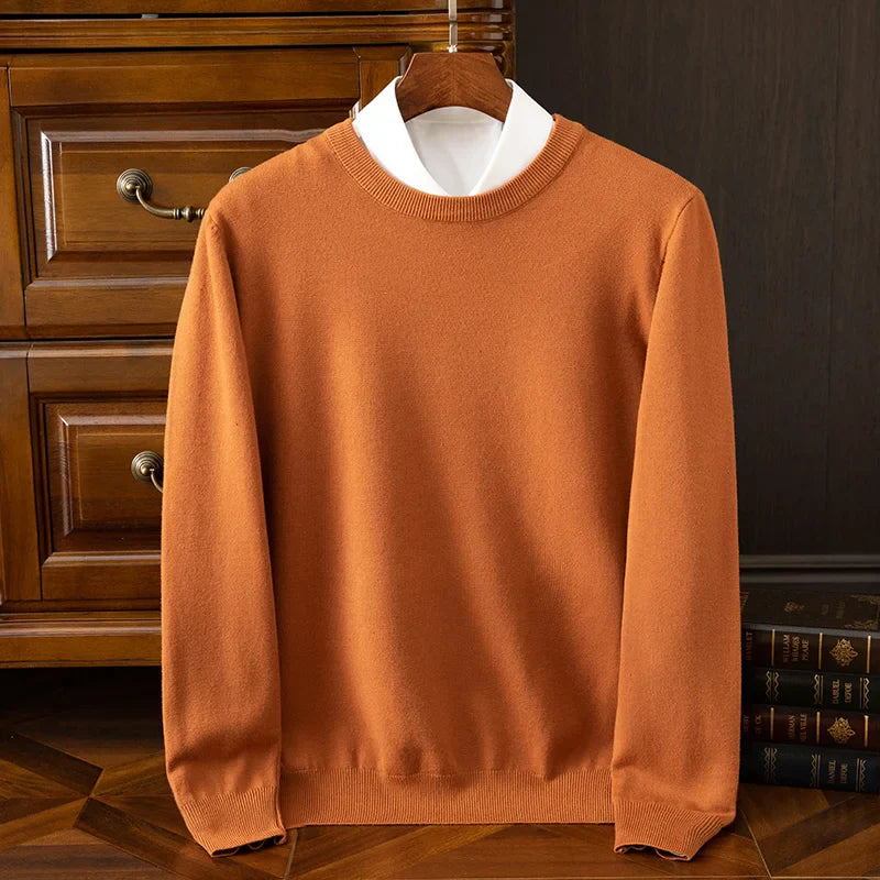 Men’s Premium Merino Wool Sweater Sugar color