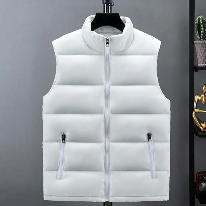 Men's Lightweight Quilted Puffer Vest with Slim Collar