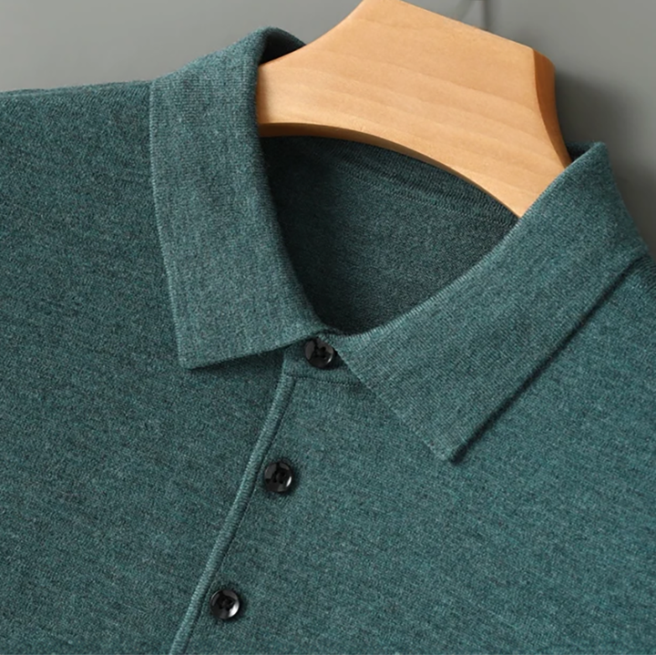 Men's Wool Polo Shirt-MODAUTLET