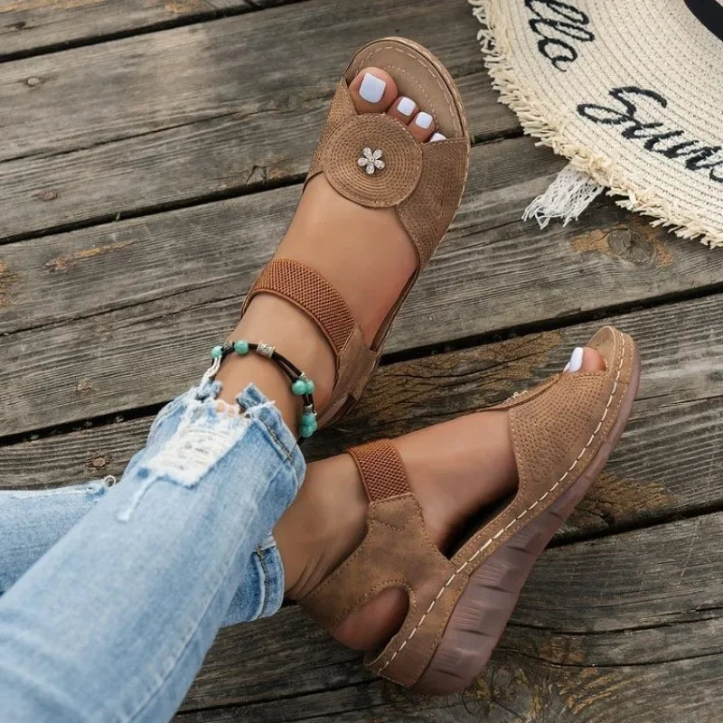 Women's Comfortable Wedge Sandals - Ideal Summer Beach Footwear-MODAUTLET