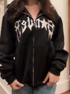 Spider Print Hoodie Unisex Gothic Streetwear Pullover