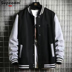 Men's Fleece Bomber Jacket by Supzoom Black