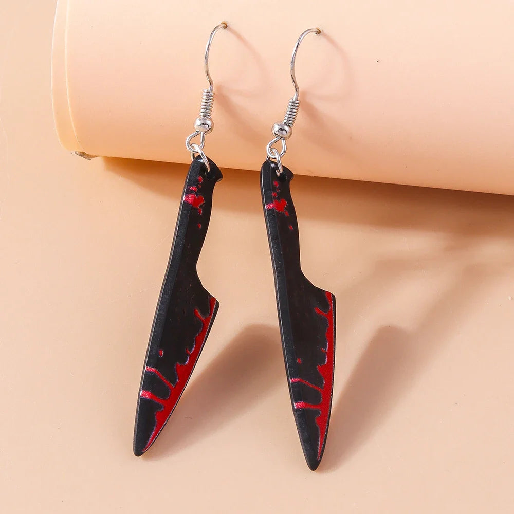 Spooky Blood Drip Earrings-MODAUTLET