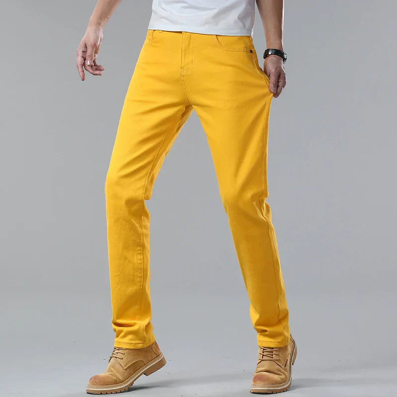 Men's Casual Jeans - Stylish and Comfortable Fit Yellow