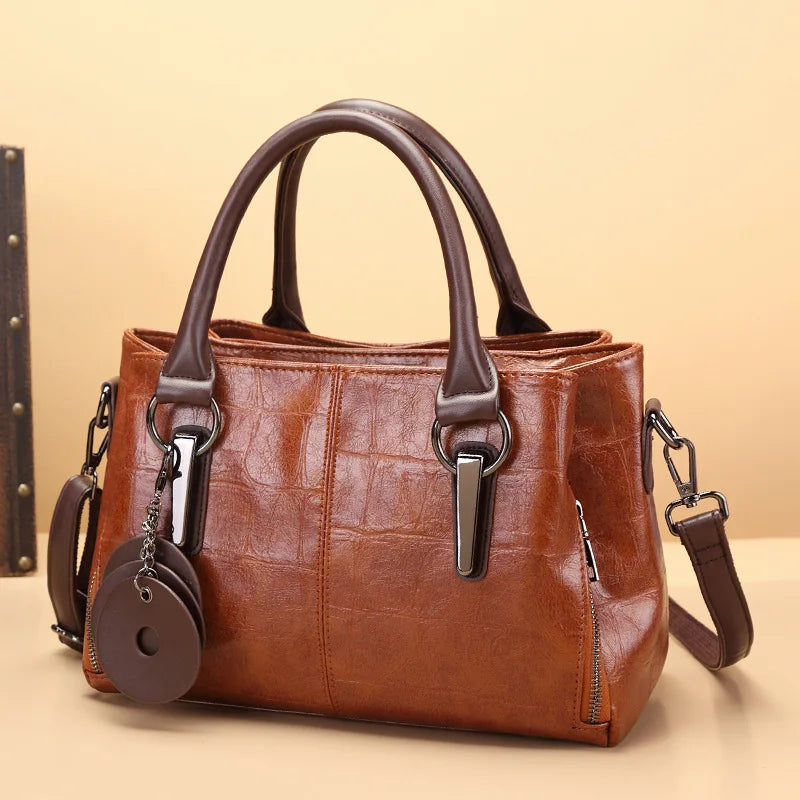 Classic Leather Handbag - Timeless Style and Elegance-MODAUTLET