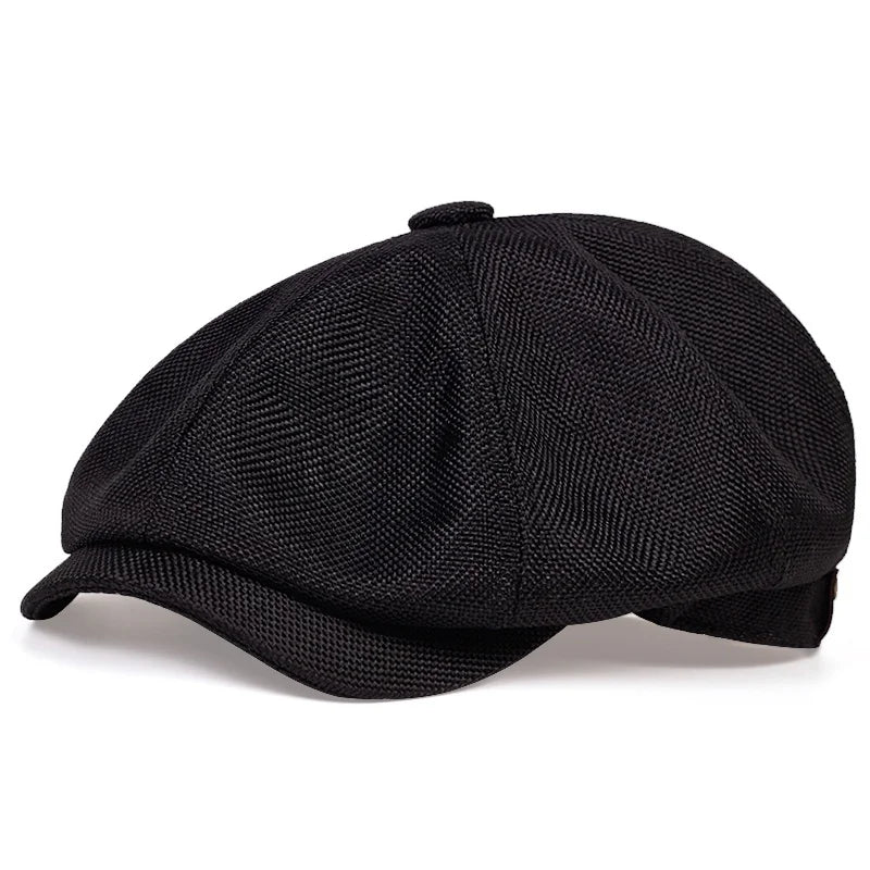 Unisex Casual Newsboy Hats black One Size