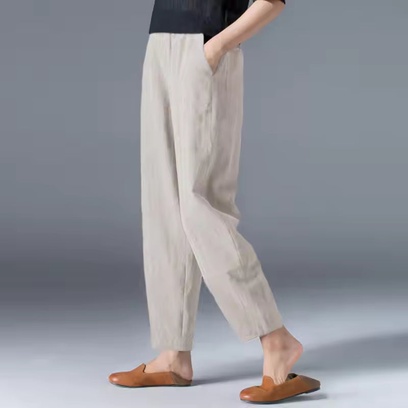 Women's Lightweight Summer Trousers-MODAUTLET