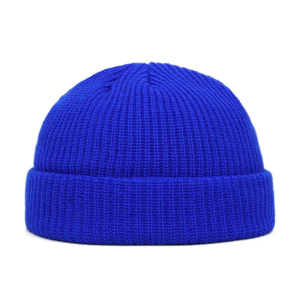 Cozy Winter Knit Beanie – Warm Unisex Skull Cap Blue One Size
