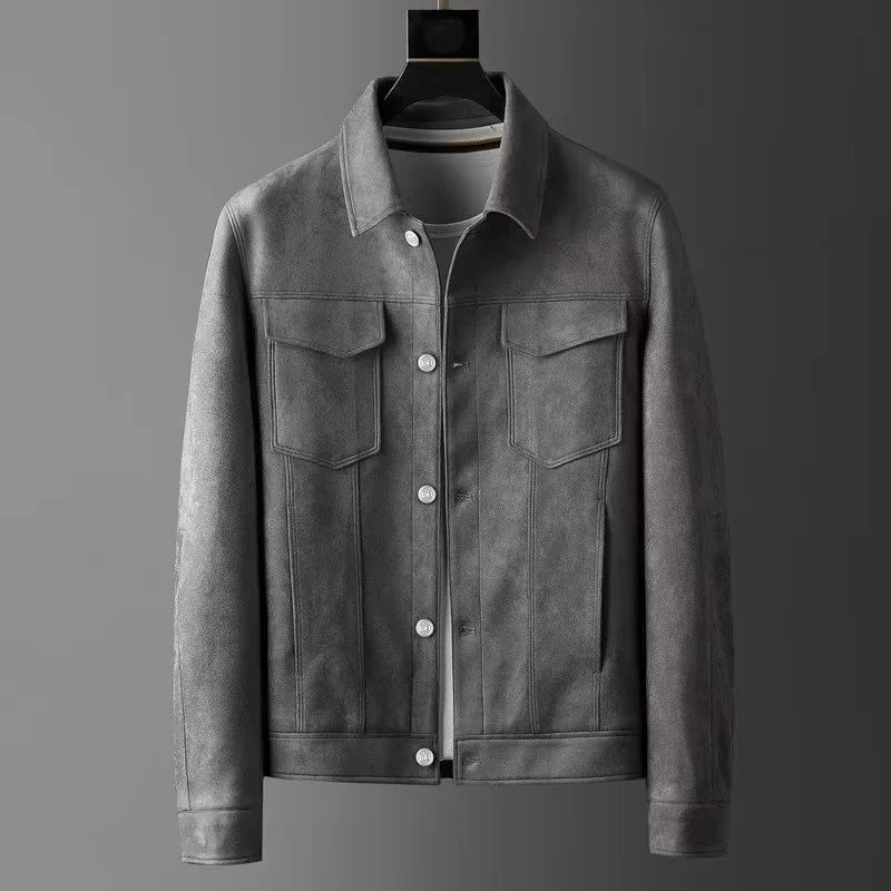 Men's Suede Jacket – Stylish and Comfortable Outerwear Grey