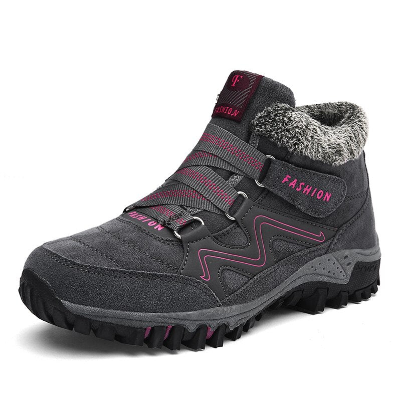 Women's Orthopaedic Shoes for Comfort and Support Grey Pink
