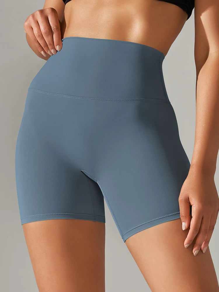 Women's High Waist Squat Proof Yoga Shorts for Fitness and Cycling