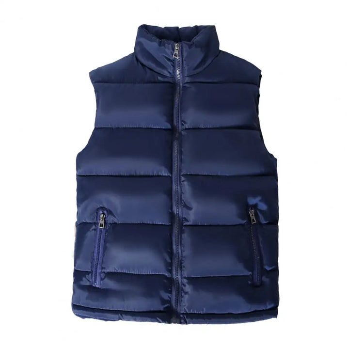 Men's Lightweight Quilted Puffer Vest with Slim Collar