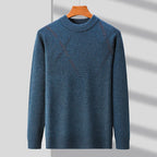 Men's Merino Wool Blend Sweater Blue