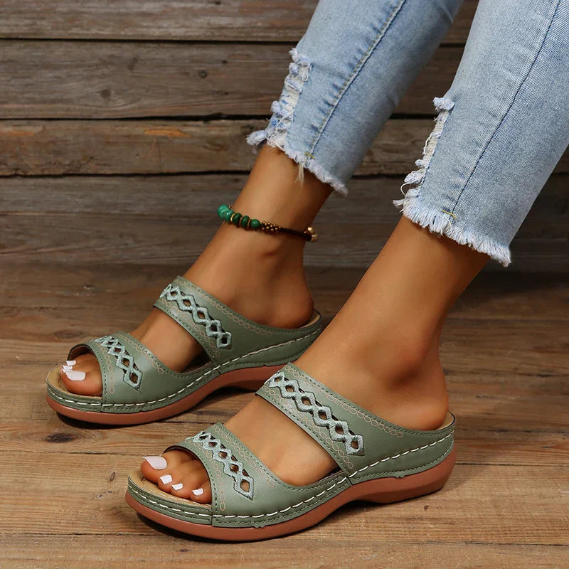 Women's Chunky Orthopedic Sandals Green