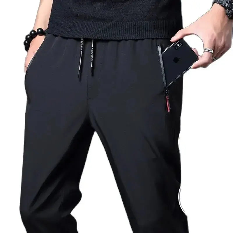 Men's Slim Elastic Korean Straight-Fit Jogger Pants-MODAUTLET