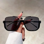 Oversized Square Sunglasses UV 400 Unisex Eyewear Trendy Black Gray