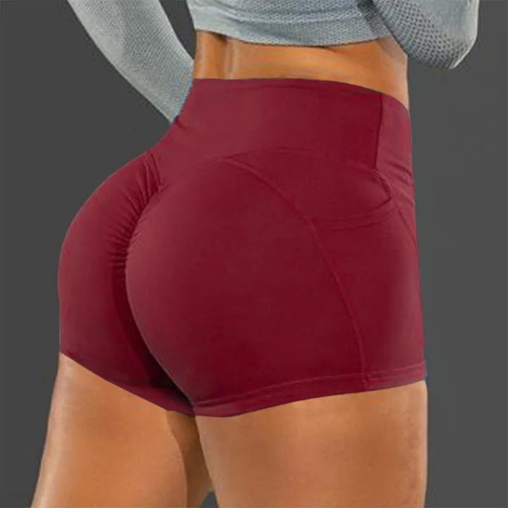 Women's High Waist Seamless Fitness Shorts for Hip Lifting and Running