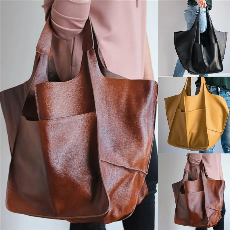 Timeless Vintage Leather Bag Classic Handbag Everyday-MODAUTLET