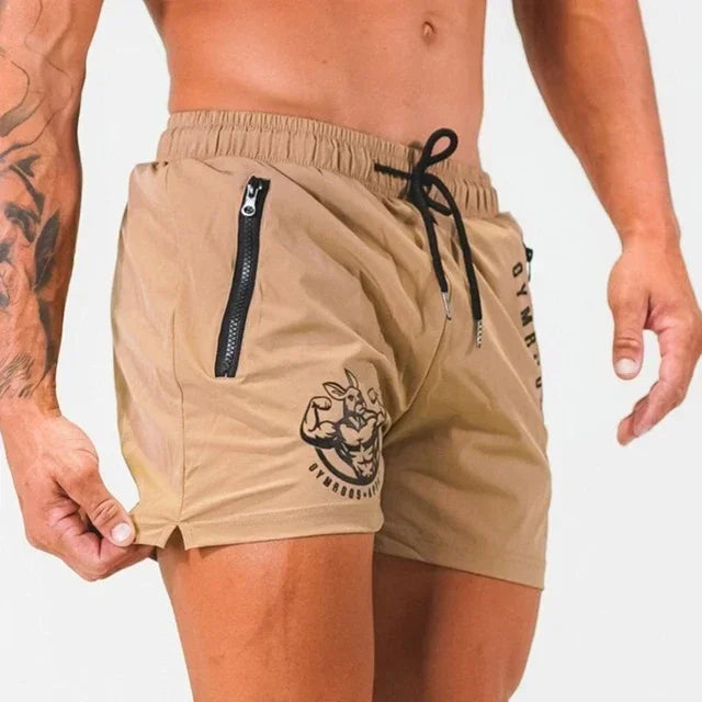 Men's Athletic Gym Shorts Kahki