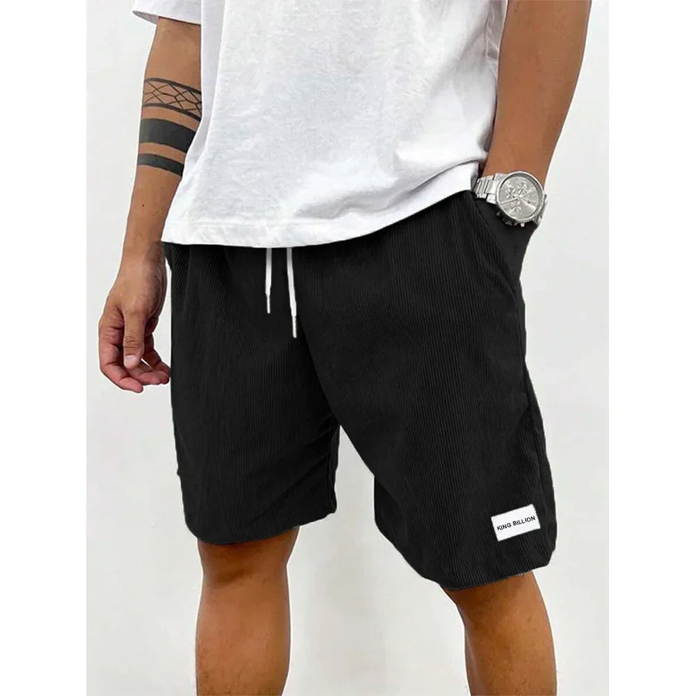 Men’s Velvet Drawstring Shorts Black
