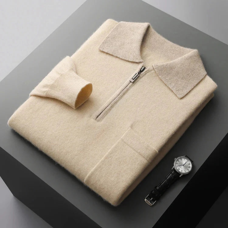 Men's Cashmere Polo - Torino Style-MODAUTLET