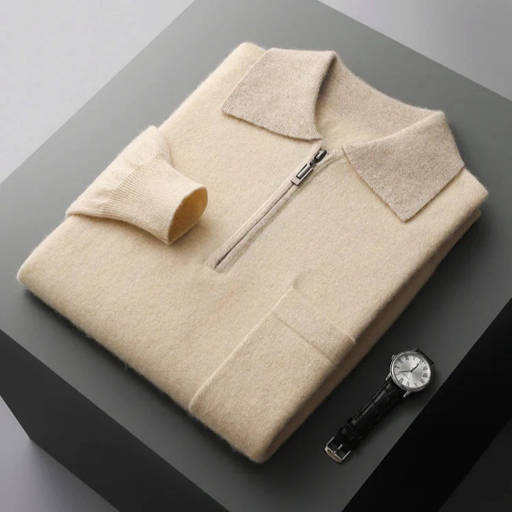 Men's Cashmere Polo - Torino Style-MODAUTLET