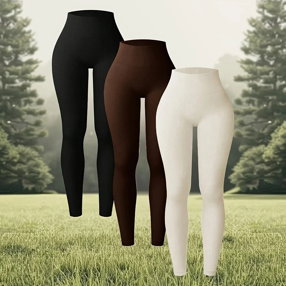 Women's High-Waisted Seamless Yoga Leggings for Fitness & Running