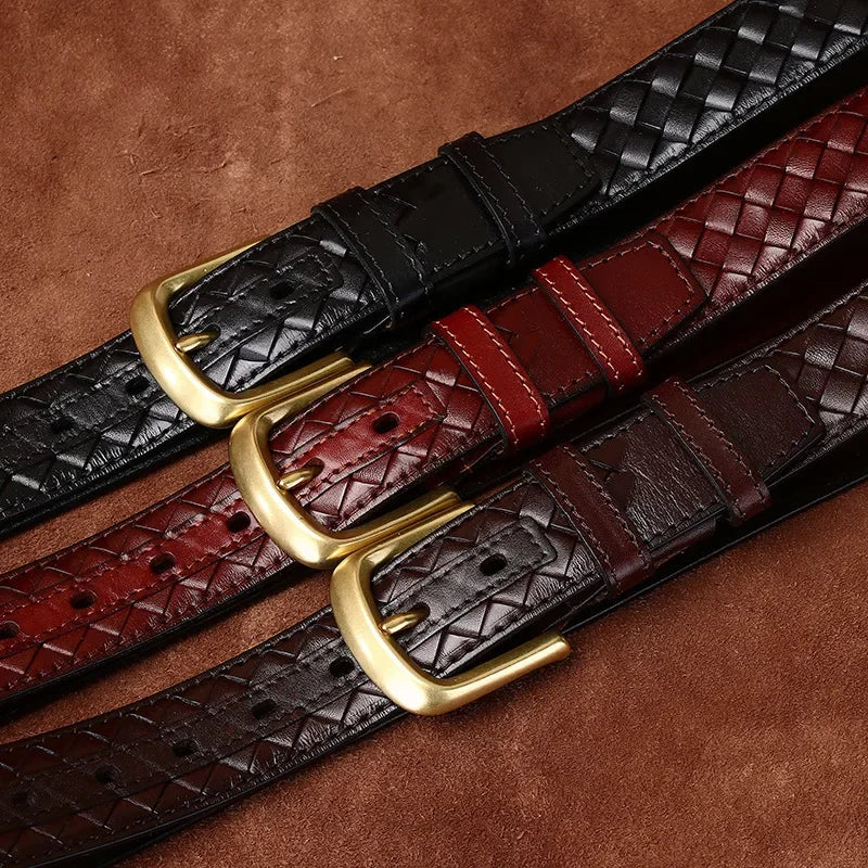 Handcrafted Woven Leather Belt-MODAUTLET
