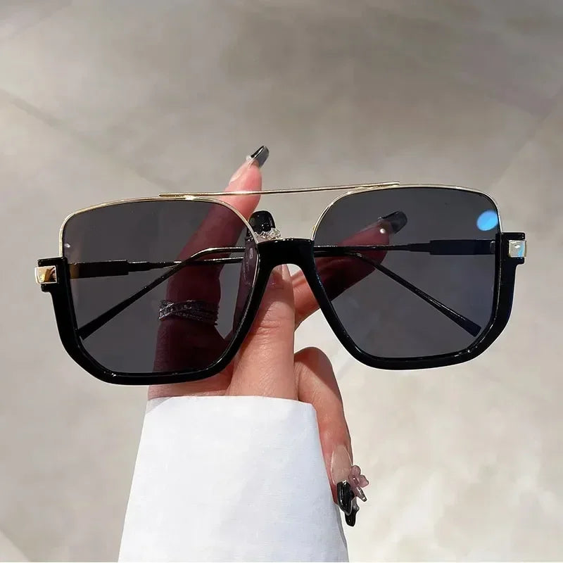 Oversized Square Sunglasses UV 400 Unisex Eyewear Trendy-MODAUTLET