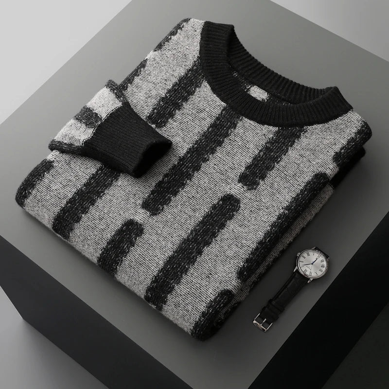 Men's Merino Wool Sweater - Soft and Stylish Knit black