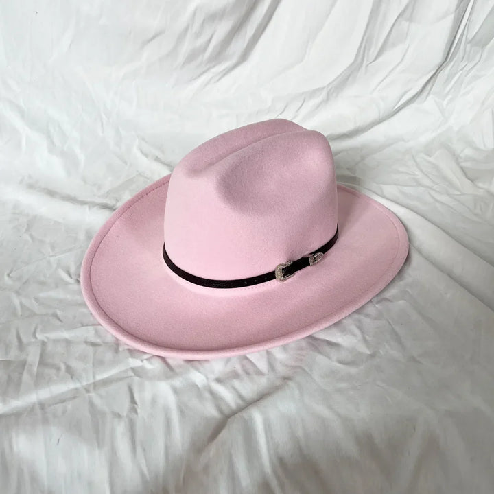 Vintage Western Cowboy Hat – Adjustable Leather Wide Brim-MODAUTLET