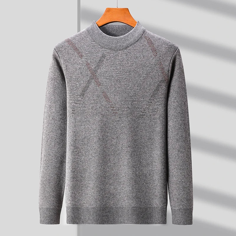 Men's Merino Wool Blend Sweater Gray